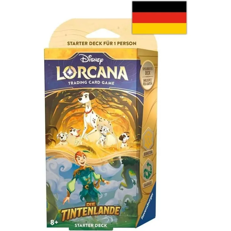 Ravensburger Spielverlag Disney Lorcana: Die Tintenlande - Starter Deck Bernstein und Smaragd (Deutsch) - Lorcana Starter A Set 3