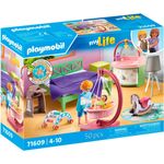 Playmobil® Konstruktions-Spielset Schlafzimmer mit Babyspielecke (71609), myLife, (50 St), Made in Europe