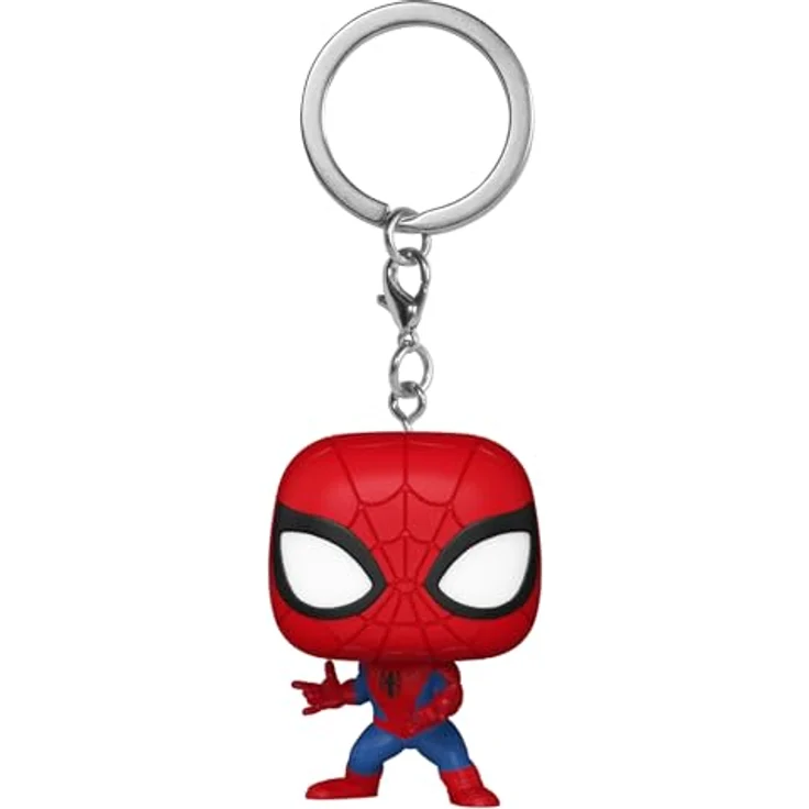 Funko Pop! Keychain: Marvel NC - Spider-Man, Mini Vinyl Figur als Schlüsselanhänger, ideal für Sammler, offizielles Merchandise – Bild 1