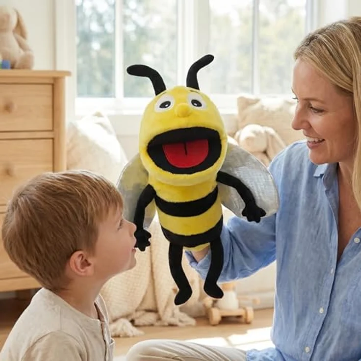 LOMTRATS Insekten-Handpuppen, Bewegliche Münder, 40 cm, Plüsch, für Kinder und Kleinkinder, perfekt zum Geschichtenerzählen, Geburtstagsgeschenke – Bild 4