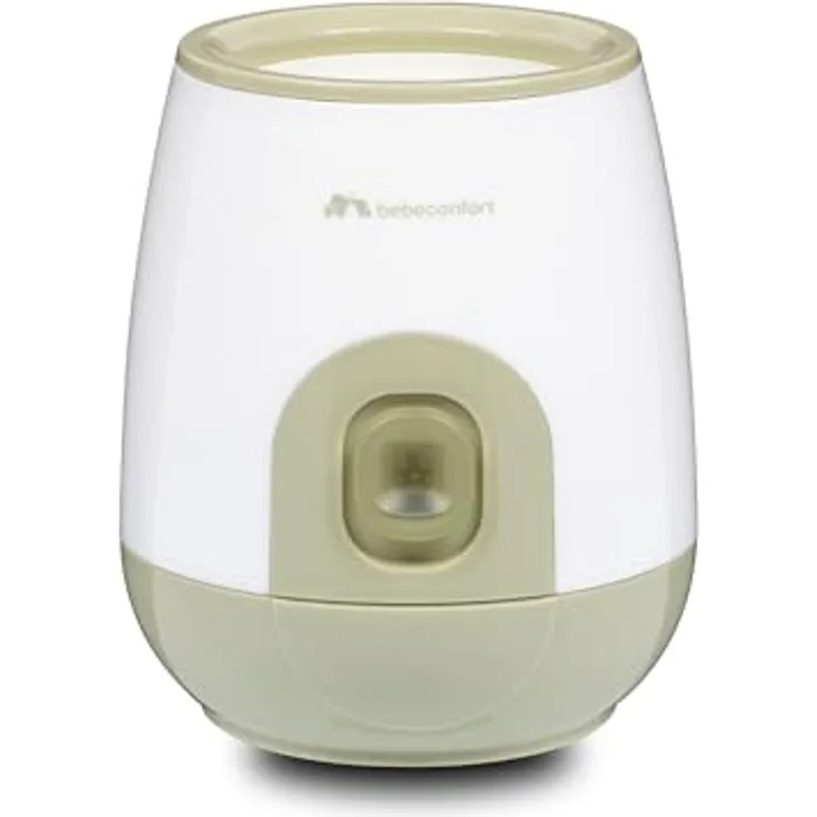 Bebeconfort Express Elektrischer Flaschenwärmer, schnelles Aufheizen für Babyflaschen bis 240ml, optimale Temperatur bei 37°, Weiß & Grün