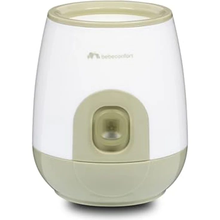 Bebeconfort Express Elektrischer Flaschenwärmer, schnelles Aufheizen für Babyflaschen bis 240ml, optimale Temperatur bei 37°, Weiß & Grün – Bild 1