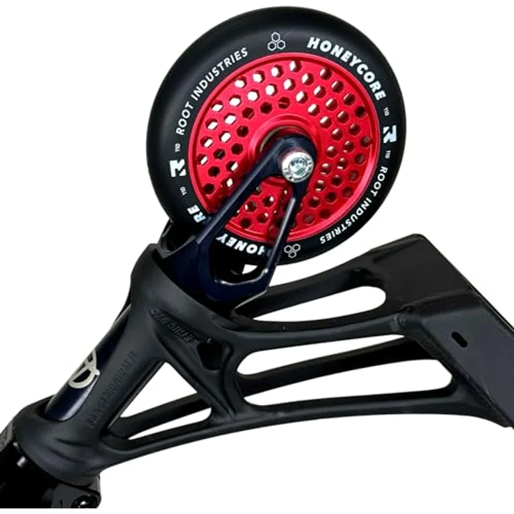 Root Industries Honeycore Stunt-Scooter Rolle 110mm Rot/PU Schwarz, Leichtgewichtiges Design, Abec 11 Kugellager – Bild 4
