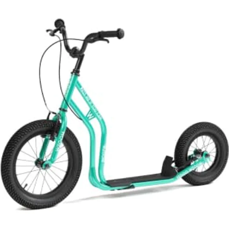 Yedoo Wzoom Y40 Kinder Tretroller, höhenverstellbar, 16/12 Zoll Luftreifen, für Kinder ab 6 Jahren, türkis