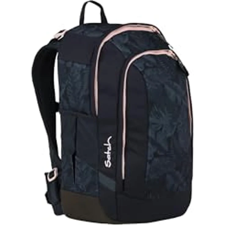 Satch air Schulranzen, gepolstert, 26L Stauraum, standfest, mit Laptopfach, Midnight Jungle - Blau – Bild 3