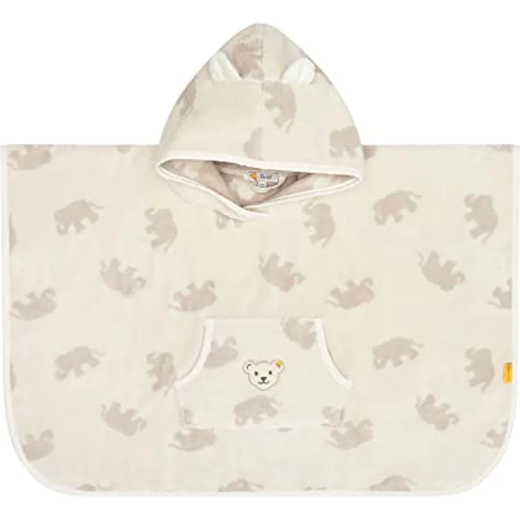 Steiff Unisex Kids Mini Basic Bade Poncho, Cloud Dancer, One Size