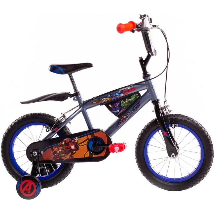 Huffy Marvel Avengers Kinderfahrrad, 14 Zoll, mit Stützrädern und geschlossener Kette, für Kinder von 4-6 Jahren