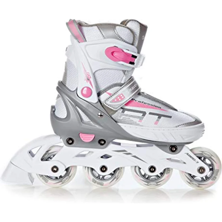 RAVEN Profession Inlineskates Inliner 2in1 für Kinder und Erwachsene, verstellbar (White/Pink ohne Kufen, 28-32) – Bild 2
