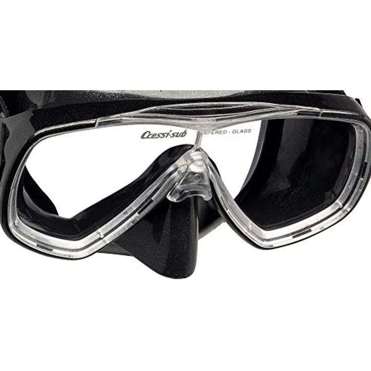 Cressi Onda Mare - Schnorchelset Onda Maske und Schnorchel Mexico, Schwarz/Schwarz, Einheitsgröße, Erwachsene Unisex – Bild 4