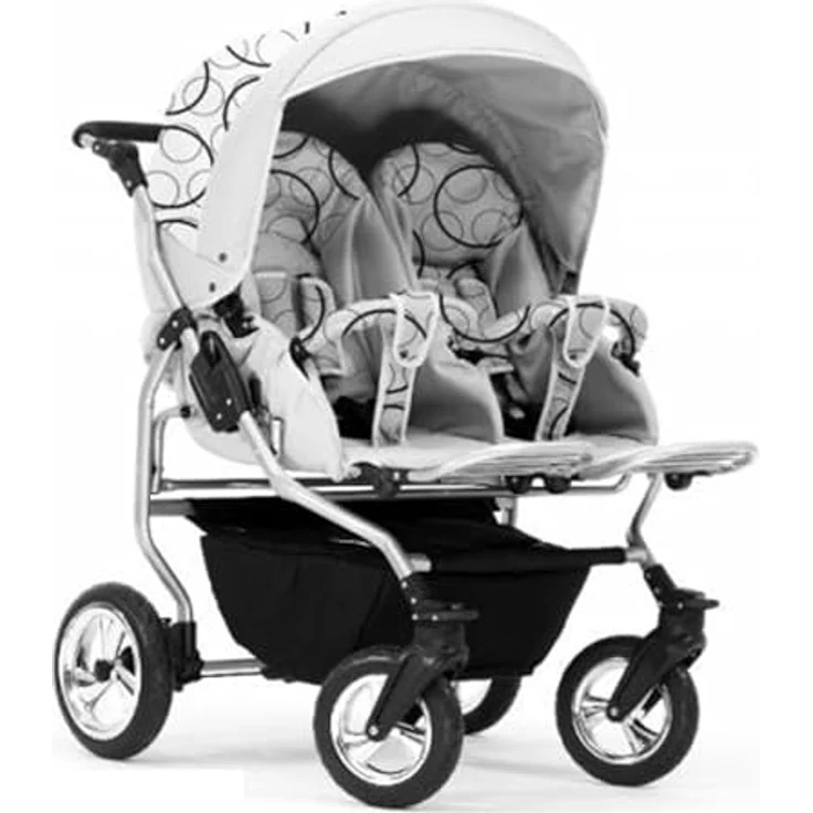 Elcar Zwillingskinderwagen 4 in 1 Duo inkl. Autositze - 13 Teile - in 20 Farben – Bild 3