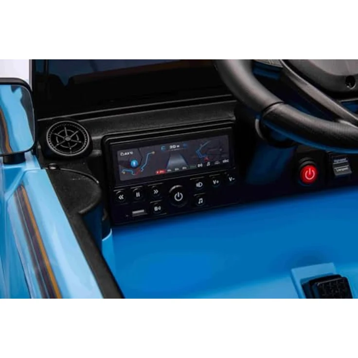 Beneo Motors Elektrisches Kinderauto Toyota Landcruiser 12V, blau, 2,4 GHz Fernbedienung, Bluetooth, USB/AUX, Federung, 2 x 25W Motor, ORIGINAL-Lizenz – Bild 5