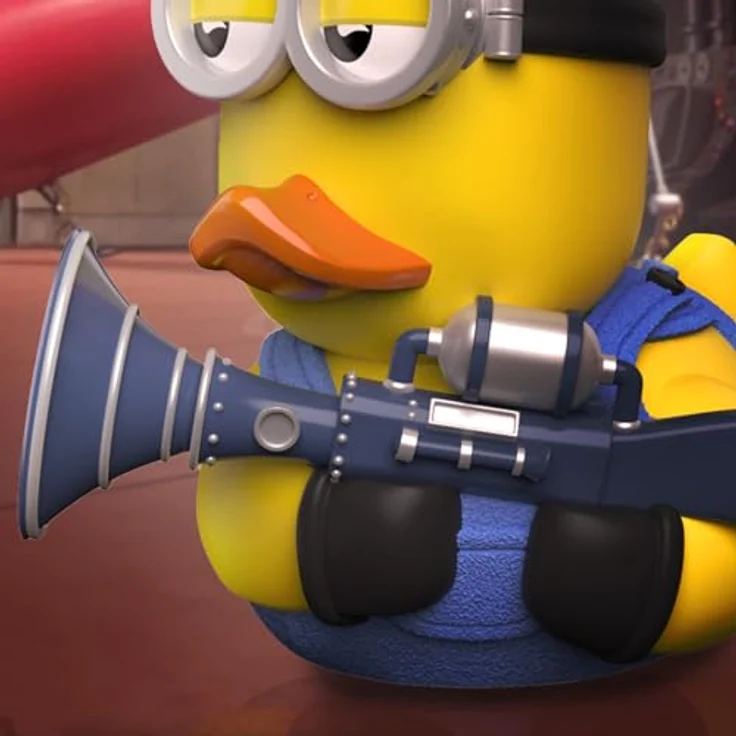 TUBBZ Erstausgabe Minions Kevin (mit Furz-Blaster), Sammler-Vinyl-Gummientenfigur, ca. 9 cm hoch, Offizielle Universal Despicable Me 4 Merchandise – Bild 4
