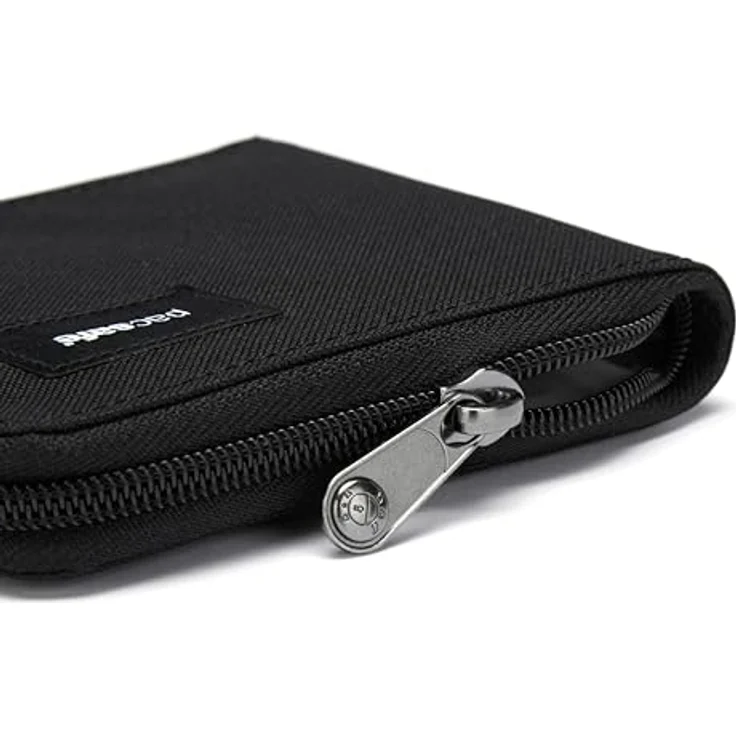 Pacsafe RFIDsafe Geldbörse, RFID Schutz, 11 cm, grau, aus 100% Polyester – Bild 7