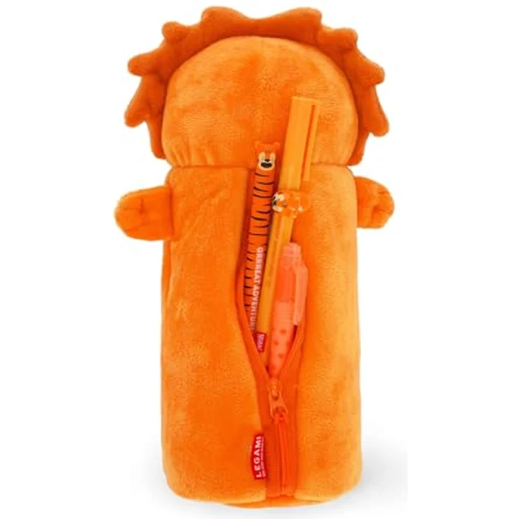 Legami Super Soft Federmäppchen Lion-Motiv, 100% Polyester mit Ausmalkarte, 24,5 cm – Bild 5