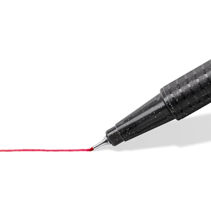 STAEDTLER triplus® 334 Fineliner, farbsortiert mit 0,3 mm Strichbreite, ergonomische Dreikantform, 4 St. (grün, schwarz, rot, blau) – Bild 4