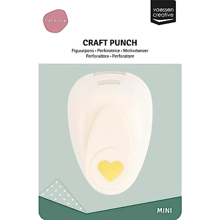 Vaessen Creative Ministanzer Herz, 0,95 cm Motivstanzer aus Metall und Plastik, lila, perfekt für Scrapbooking und Papierbastelarbeiten – Bild 5