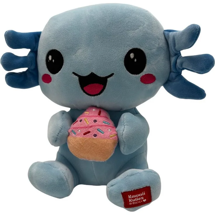 Kawaii Axolotl Plüschtier, 24 cm weiches Kuscheltier in Blau, 100% Polyester, ideal als Geschenk für Kinder und Fans