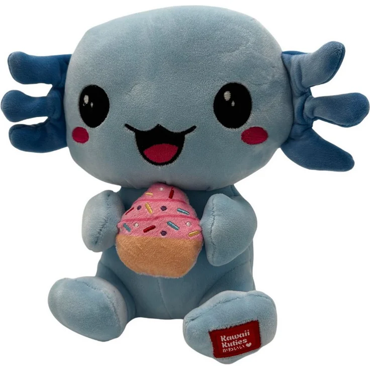 Kawaii Axolotl Plüschtier, 24 cm weiches Kuscheltier in Blau, 100% Polyester, ideal als Geschenk für Kinder und Fans