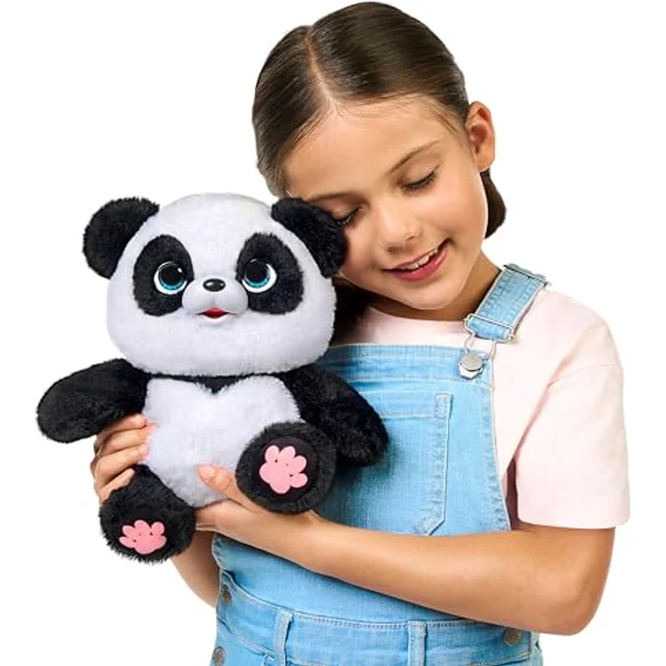 Moose Little Live Pets My Baby Panda, interaktive Plüschfigur mit über 50 Geräuschen und Reaktionen, inklusive Töpfchen und Bambusstäbchen, H30 x B17 cm – Bild 9
