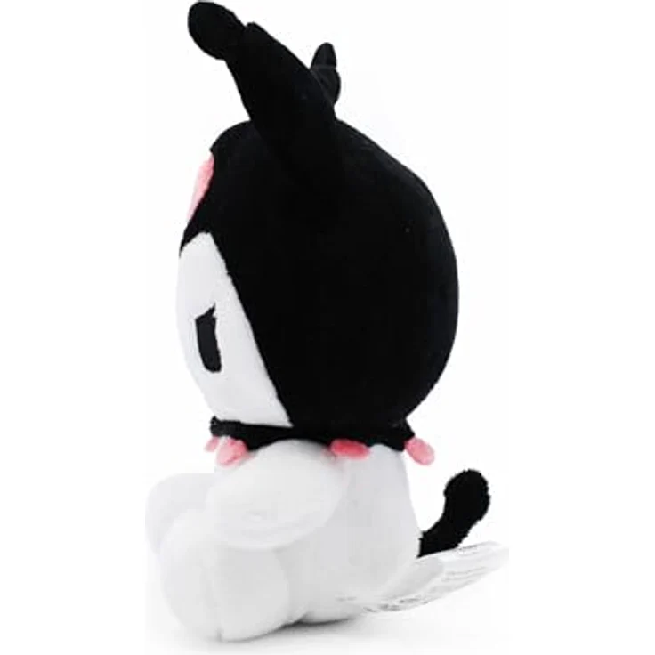 Joy Toy Kuromi Plüsch 14 cm, weiches Kuscheltier in Weiß und Rosa mit stylischem Kartontäschchen – Bild 3