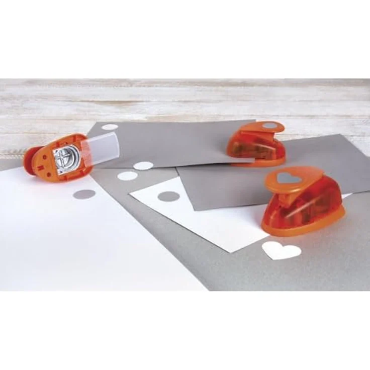 Rayher Hobby 69010000 Motivstanzer Tannenbaum, ø 3,81 cm- 1,5 Zoll, inkl. Auffangbehälter und transparenter Sicherheitsabdeckung, für Papier/Karton bis zu 200g/m², von Rayher – Bild 4