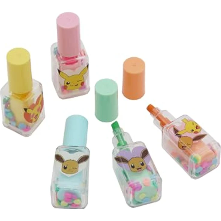 The Other Cyp Brands Blumen-Pokémon-Marker Set, Mehrfarbig mit beweglichem Konfetti, 5 Stück – Bild 3