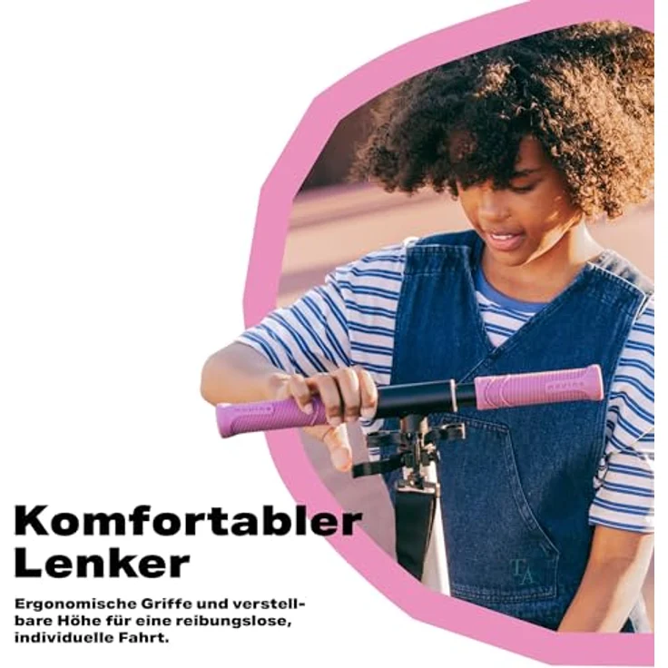 Movino Cityroller MOVINO CITY LIGHT, Scooter mit Stoßdämpfer, 180-mm-LED-Rollen, max. 100kg Traglast, höhenverstellbar, klappbar – Bild 7