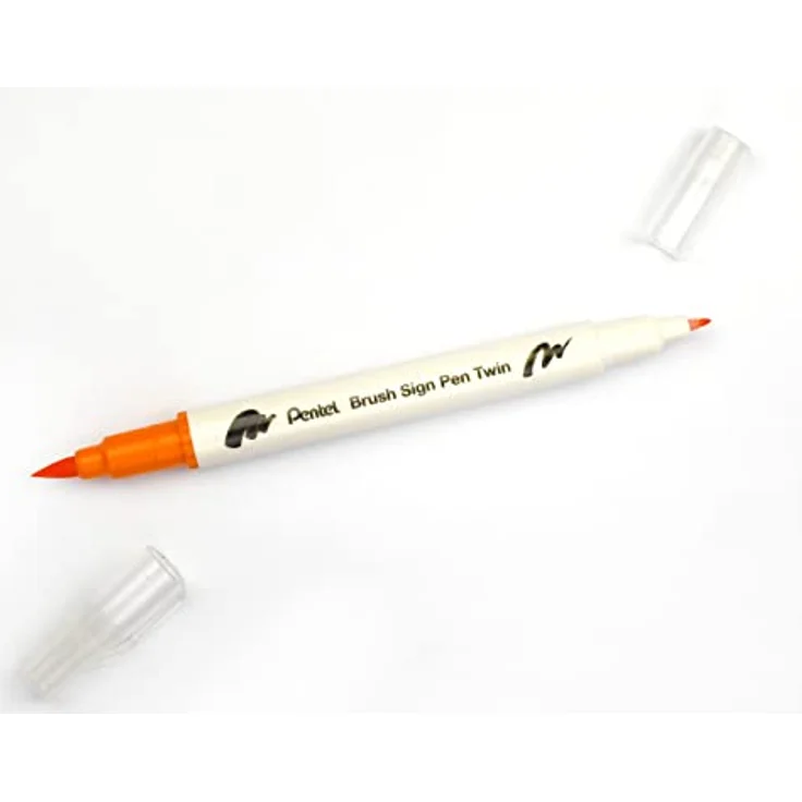 Pentel SESW30C-24 Brush Sign Pen Twin, 24-Farben-Set, Fasermaler mit zwei flexiblen Schreibspitzen, Tinte auf Wasserbasis, sortiert, 1 Stück (24er Pack) – Bild 4