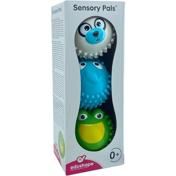 Edushape Sansebolde mit Tiergesichtern, 3er Set Sensorikbälle für Babys ab 0+ Jahren – Bild 6