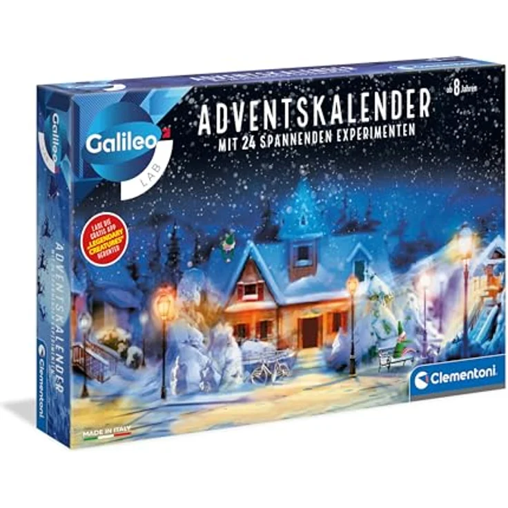 Clementoni Galileo Wissenschaft Adventskalender 2024 - Weihnachtskalender mit kleinen Experimenten für Kinder ab 8 Jahren, inklusive 24 Accessoires und spannenden Entdeckungen aus der Galileo-Welt - Preisvergleich – Bild 1