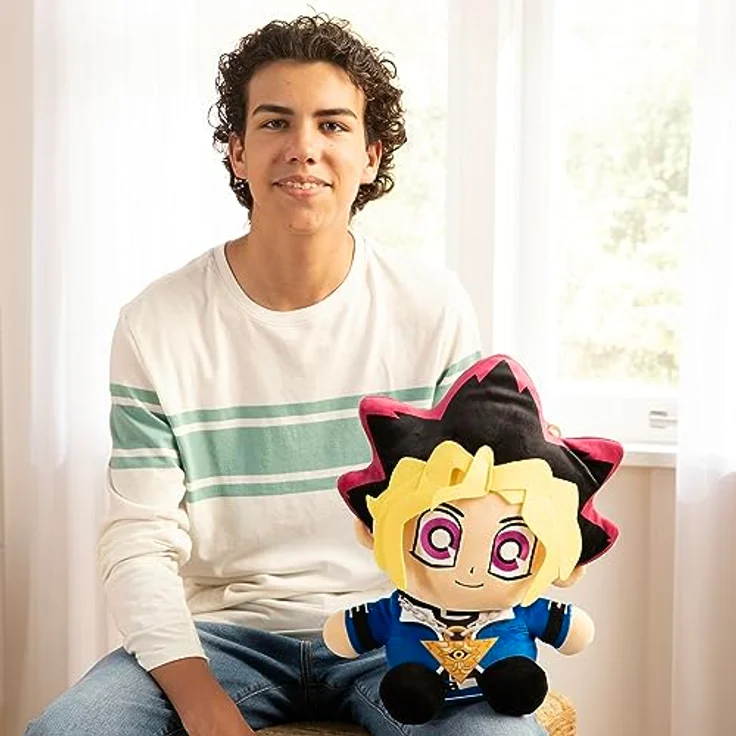 Club Mocchi Mocchi Yu-Gi-Oh! Mocchi-Mocchi Peluche Mega - Yugi MUTO 30 cm, Offizielles Lizenzprodukt, super weicher und kuscheliger Plüsch, ideal für Popkultur-Fans – Bild 4