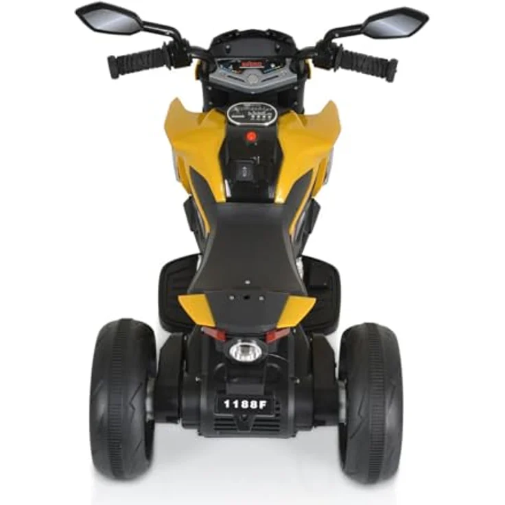 Moni Elektro-Kindermotorrad Kinder Elektromotorrad Colombo, Scheinwerfer, MP3, bis 7 km/h, blau – Bild 4