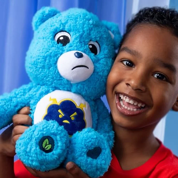 Care Bears Grumpy Bear Cozy Plush, umweltfreundliches Plüschtier, 35,6 cm weich und kuschelig – Bild 3