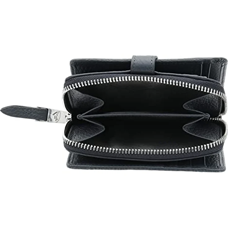 Picard Pure Portemonnaie, Geldbörse aus genarbtem Rindleder, schwarz, mit 2 Geldscheinfächern und 6 Kartenfächern – Bild 3