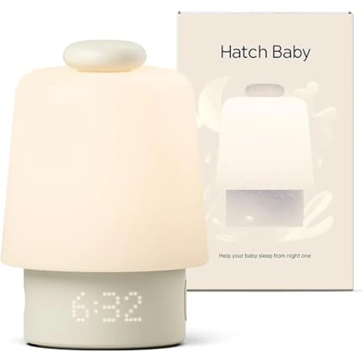Hatch Baby Soundmaschine & Nachtlicht, Einschlafhilfe mit WLAN-Steuerung und Hatch+ Zugang, Weiß – Bild 1