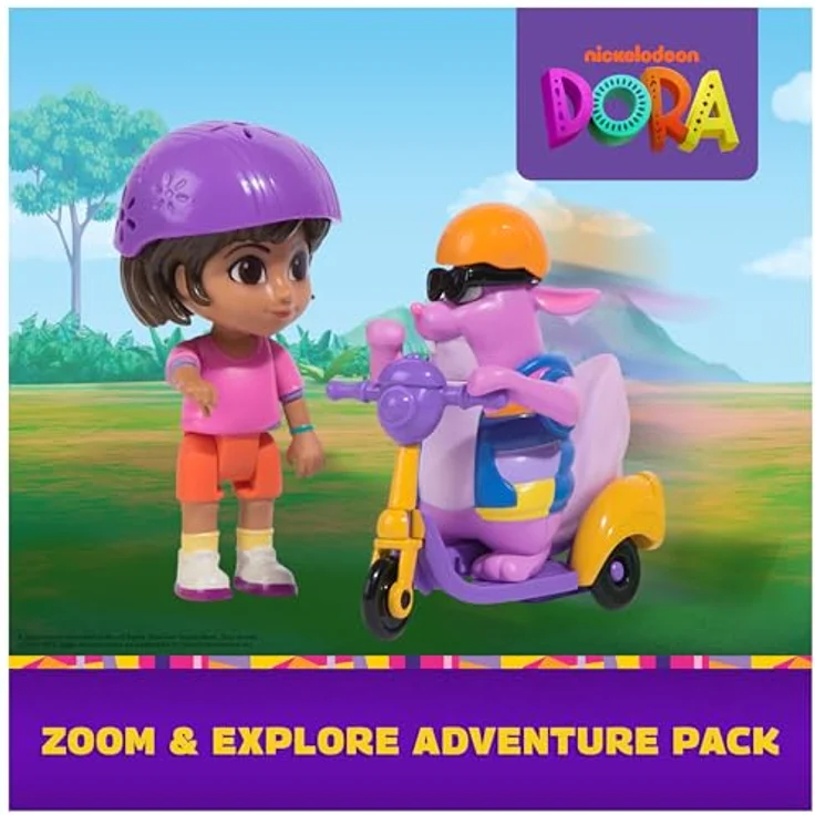 DORA Abenteuer Pack mit Eichhörnchen Tico, Mini-Spielset mit 2 Figuren (ca. 9 cm) und Roller für fantasievolles Spielen, für Kinder ab 3 Jahren – Bild 2