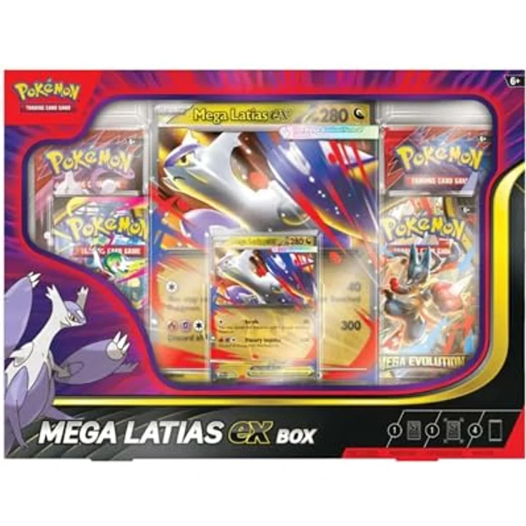 Nintendo Pokémon TCG: Mega Latias ex Box, spielbare Foil-Promokarte und übergroße Lenticular-Karte, inklusive 4 Boosterpacks – Bild 2