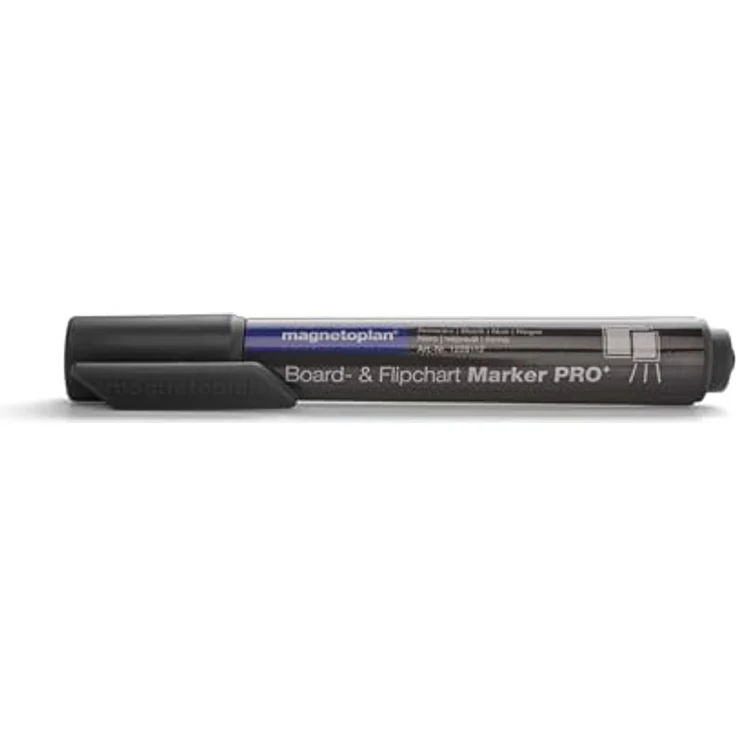 Magnetoplan Flipchartmarker PRO 4er Set, schwarz, mit Rund-Spitze für Strichstärken von 1,5 mm bis 3,0 mm – Bild 2