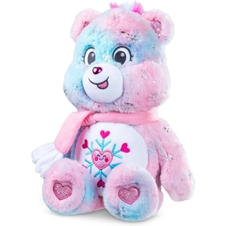 Troetelbeertjes Care Bears Plüschtier - Collector Edition Snowflake Sparkle Bear, 35cm Winter, weiches Plüschdesign mit detailliertem Belly Badge – Bild 3