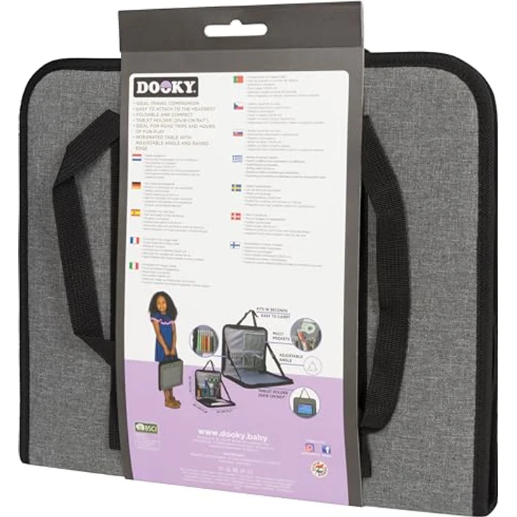 Dooky Rücksitzorganizer Dooky, verstellbarer Rücksitztisch mit Tablet-Halter und platzsparendem Design, ideal für Familienreisen – Bild 2
