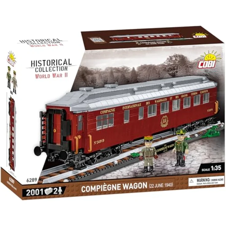 COBI Compiègne Wagon (22 June 1940), Modelleisenbahn-Wagen aus Bausteinen made in EU. – Bild 1