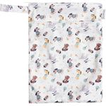 avo + cado Nasstasche Duo (M) mit Trockenfach, wasser- und geruchsdicht, Größe: 29 x 40 cm, Schwimmbeutel, Wäschebeutel, Windelbeutel, Kulturbeutel (Hunde)