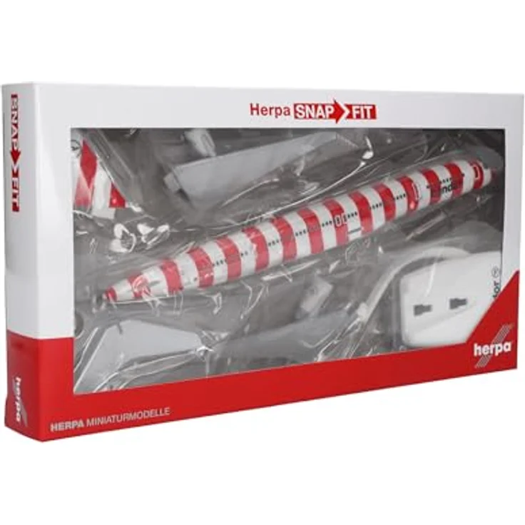 Herpa Snap-Fit Modellflugzeug Condor Boeing 757-300 "Passion Miniatur im Maßstab 1:200, Sammlerstück, Modell mit Standfuß, Kunststoff in Rot – Bild 3