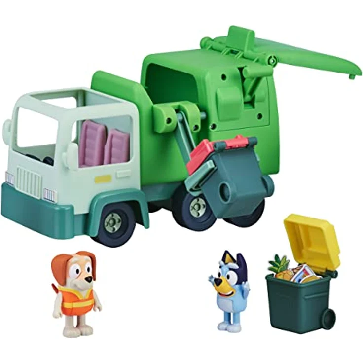 Blueys Müllwagen-Spielset mit beweglichen Figuren (6,3 cm) – Bild 4
