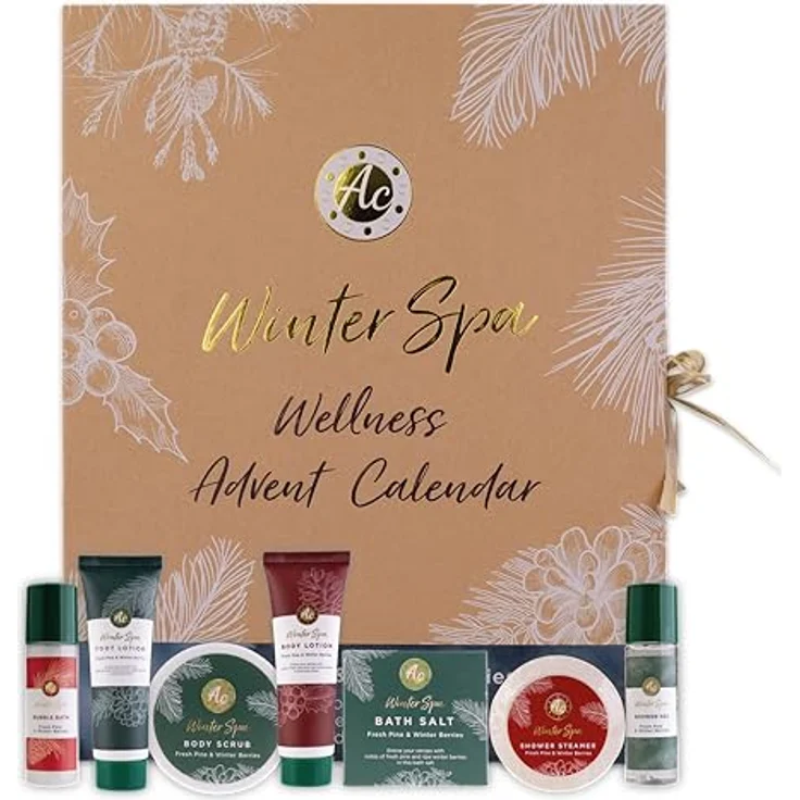 ACCENTRA Adventskalender Adventskalender WINTER SPA 2024, Buchförmige Box mit umweltfreundlichen und plastikfreien 24 liebevoll ausgewählten Überraschungen – Bild 2