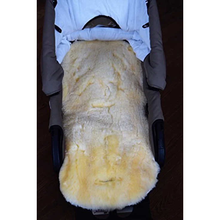 Naturasan Kinderwagen-Einlage echt Lammfell, Baby Lammfell-Auflage, Sitzeinlage, Universalgröße für Kinderwagen, Buggy, ca 74 x 35 cm, warmes echtes medizinsches Schaffell, Liner-02 - Preisvergleich – Bild 4