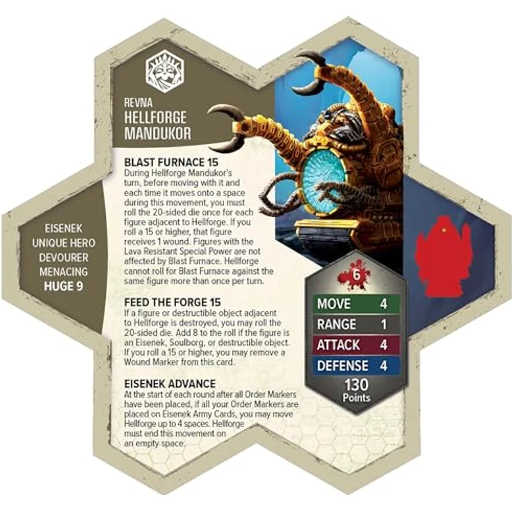 Renegade Heroscape: Ekspansja Rising Tide - Armia Hellforge Mandukor, hochdetaillierte Miniatur, kompatibel mit Heroscape Mastersets, Add-On-Inhalt – Bild 4