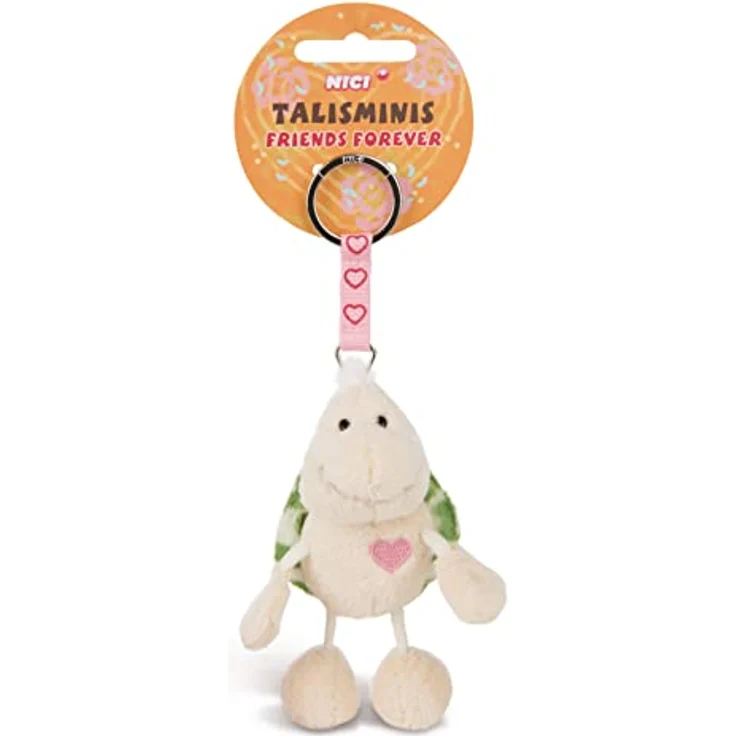NICI Talisminis Schildkröte Schlüsselanhänger 7cm, Grün-beige, Plüsch Glücksbringer für Rucksack und Schlüsselbund – Bild 1