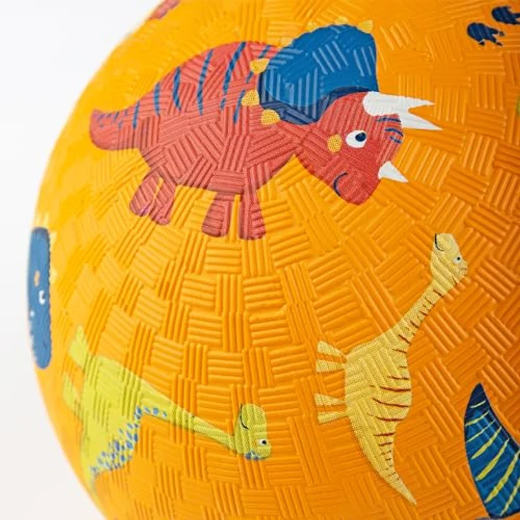Sigikid Spielball Dino, orangefarbener Naturkautschukspielball mit 17 cm Durchmesser für Kinder ab 1 Jahr – Bild 3