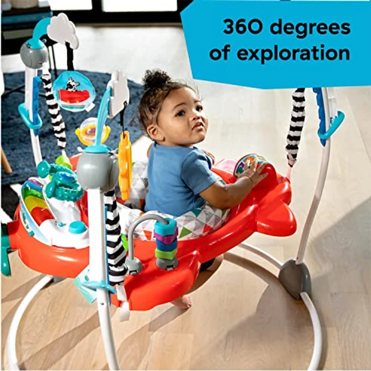 Baby Einstein 2-in-1 Activity-Jumper: Sky Explorers, interaktives Spielcenter mit 20 Melodien, 360° drehbarem Sitz und höhenverstellbar, für Babys von 6 Monaten bis 1 Jahr – Bild 6